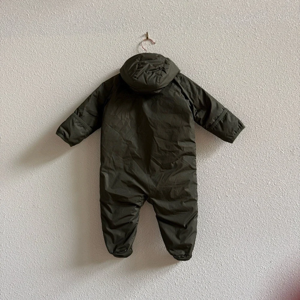 Ralph Lauren Olive Hooded Puffer Unisex Bunting Snowsuit Size 6mos